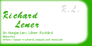 richard lener business card