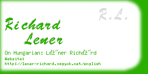 richard lener business card